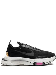 black/white perforated detailing almond toe front lace-up fastening logo-embossed tongue logo pull-tab at the heel signature Swoosh logo detail chunky rubber sole Swoosh Logo, Air Zoom, Nike Air Zoom, Pull Tab, Sneakers Black, Mens Shoes Sneakers, Nike Shoes, Rubber Sole, Nike Air