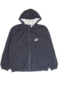 Size: Large Color: Black Material: Nylon / Polyester / Cotton Made In: Malaysia Length: 28" Chest Width: 27" Vintage Condition Notes: - Item is generally in good condition. It shows some signs of wear, but there are no outstanding flaws.   Brand: Nike Nike Windbreaker Vintage, Windbreaker Vintage, Nike Windbreaker, Nike Vintage, Lightweight Jacket, Vintage Nike, Minneapolis, Hooded Jacket, Clothing Items