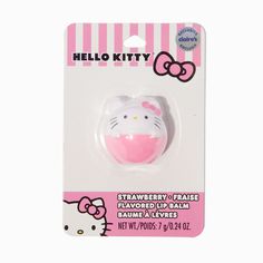 Hello Kitty® 50th Anniversary Claire's Exclusive Lip Balm Cute Hello Kitty Things, Hello Kitty Lip Balm, Cute Lip Balm, Hello Kitty Products, Classic Hello Kitty, Hello Kitty Style, Crown Hair Clip, Kitty Style, Sensitive Ears Earrings