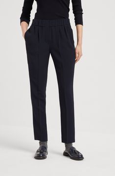 A classic fabric of the Brunello Cucinelli collections, the silk and acetate cady crêpe is characterized by a slightly crushed appearance and an ultra lightweight texture. Pull-up trousers Front pockets Back welt pockets Pull Up, Pull Ups, Brunello Cucinelli, Welt Pockets, Welt Pocket, Shop Now, Trousers, Nordstrom, Texture