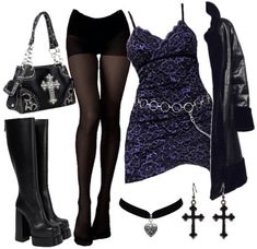 Goth Outfit Inspo, Grunge Goth, Swaggy Outfits, Gothic Outfits, Edgy Outfits, Visual Kei, Lookbook Outfits