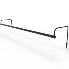 a black metal rail on a white background