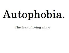 the words autophobia are in black and white