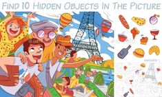 Find 10 Hidden Objects in the Picture Yellow Sticky Notes, Friends In Paris, Back To School Funny