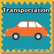 an orange car with the words transportation on it's front and bottom corner,