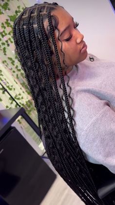 Romantic Waves, Haircut Selfie, Photo Hijab, Braided Hairstyles For Black Women Cornrows, Long Box Braids, Cute Hairstyle