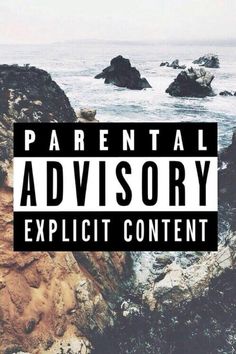 the words parental advisory and explicit content are in white letters on a black background,