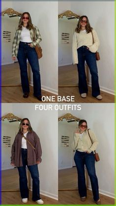 Jean Thanksgiving Outfit, Comfy Teacher Outfits Fall, Fall Outfits With Flare Jeans, Causal Outfit Ideas For Women, Fall Flare Jeans Outfit, Flared Jeans Outfit Ideas, Bootcut Jeans Outfit Winter, Casual Fall Outfits 2024, Midsize Fall Outfits 2024