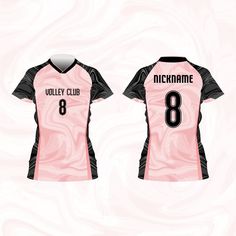 a women's volleyball jersey with the number 8 on it and an inscription underneath