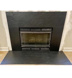 VALONGO BLACK™ natural cleft slate fireplace surround and hearth Black Slate Fireplace Surround, Black Hearth Fireplace, Grey Slate Fireplace, Black Slate Fireplace, Black Tile Fireplace Surround, Black Fireplace Ideas, Granite Fireplace Surround, Fireplace Surround Diy, Brick Fireplace Black