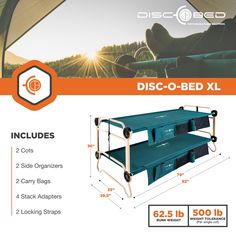 the diagram shows how to set up an inflatable bed with wheels and straps