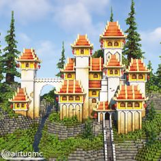 Minecraft Homes, Minecraft Japanese, Minecraft Mansion, Minecraft Castle, Minecraft City, Minecraft Plans, Minecraft Construction, Minecraft Inspo, Sims House Plans