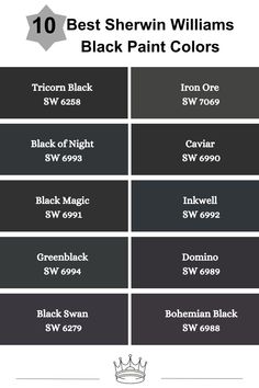 the top 10 best sherylin williams black paint colors