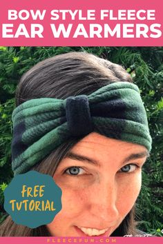 the bow style flee ear warmer pattern is easy to sew and can be worn as a headband