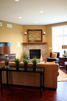 the living room is clean and ready for us to use in its new owner's home