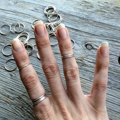 Sterling silver stacking ring Dainty silver midi by HAWKHOUSE Silver Midi Rings, Delicate Silver Rings, Mid Finger, Mid Finger Rings, Midi Rings Silver, Promise Rings Simple, Sterling Silver Stackable Rings, Simple Silver Jewelry, Dainty Rings