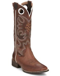 Full-grain leather Broad square toe Barn Boots, Womens Cowgirl Boots, Boot Barn, Boots Square Toe, Tony Lama, Rugged Style, Western Boots Women, Cowgirl Boots, Green Orange