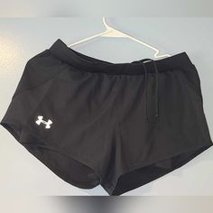 New, Never Worn Under Armour Black Athleisure Shorts, Under Armour Black Sporty Shorts, Black Athleisure Shorts By Under Armour, Black Sporty Shorts By Under Armour, Under Armour Black Shorts With Built-in Shorts, Under Armour Black Shorts With Elastic Waistband, Under Armour Casual Black Shorts, Casual Black Under Armour Shorts, Under Armour Shorts Women