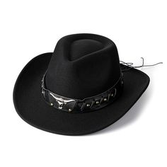 PRICES MAY VARY. Material：Unisex felt Fedora hat made of 65% cotton, 35% polyester,soft to touch and breathable,comfortable for all day wear. Adjustable Strap Inside：Black felt western cowgirl cowboy Hat has adjustable straps inside，so you can adjust it to your head size so it doesn't come off. Hat circumference is 56-58cm/22-22.8"; Brim Width: 7cm/2.75"; Hat Height: 11cm/4.3".Fits most men and women. Style: Classic western cowboy hat style, women men cowboy cowgirl hat, rolled brim, belt buckle Cowboy Party Costume, Hat Packaging, Cowboy Hat Styles, Mexican Sombrero, Cowgirl Bachelorette Parties, Black Cowboy Hat, Cowboy Costume, Cowgirl Bachelorette, Felt Cowboy Hats