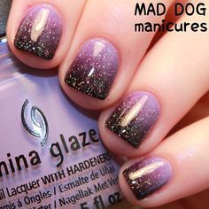 Instagram photo by maddogmanicures #nail #nails #nailart Ombre Nail Design, Purple Ombre Nails, Purple Nail, Ombre Nail Designs, Nail Art Ombre, Super Nails, Tip Nails, Black Nail, Gradient Nails