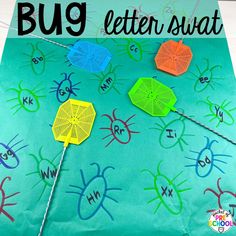 the bug letter swatt is made from construction paper