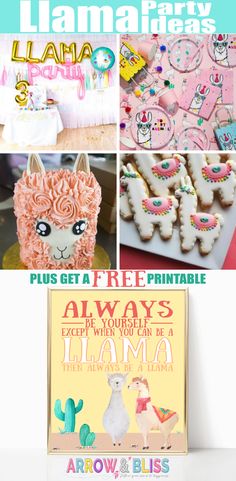 llama party ideas and free printables