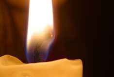 a close up of a candle with a blurry background