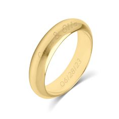 Classic 5mm Gold Plated Wedding Band. Shop for wedding ring or engravable wedding band at Eves Addiction. Shop custom promise rings & custom wedding rings! Coordinates Jewelry, Wedding Band Engraving, Family Tree Necklace, Timeless Love, Custom Wedding Rings, Monogram Jewelry, Gift Kit, Cz Stud Earrings, Engraved Jewelry