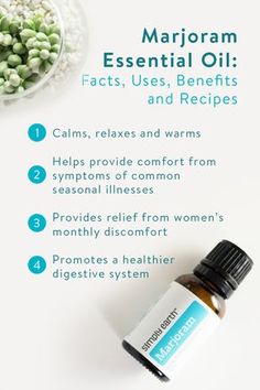 Marjoram Essential Oil is a little known oil with a lot of uses. Check out Simply Earth's Facts, Uses, Benefits, and Recipes to make your home natural with Marjoram Essential Oil Benefits Of Essential Oils, Simply Earth, Bee Wax, Essential Oils For Pain, Aroma Therapy, Healthy Digestive System, Healing Oils