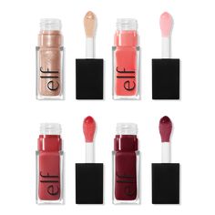 Glow Reviver Quad Goals Lip Oil Kit - GLW RVVR QD GLS LP L KT 7.6FLOZIncludesGlow Reviver Lip Oil in Pink Quartz (0.25 oz): light pinkGlow Reviver Lip Oil in Rose Envy (0.25 oz): rosewoodGlow Reviver Lip Oil in Jam Session (0.25 oz): black cherryGlow Reviver Lip Oil Glimmer in Crystal Baller (0.25 oz): high shine + a pop of sparkleBenefitsNon-sticky, hydrating formula delivers a high-gloss finish & sheer wash of colorPlush, oversized cushion applicator hugs lipsInfused with apricot oilFresh mint scent100% vegan, e.l.f. is double-certified cruelty-free by Leaping Bunny & PETAe.l.f. is proud to partner with Fair Trade USA & manufacture products in Fair Trade Certified facilities; Look for the Fair Trade Certified seal on your e.l.f. productFormulated WithoutPhthalatesParabensNonylphenol etho Quad Goals, Everyday Bag Essentials, Jam Session, Leaping Bunny, Elf Cosmetics, Lip Set, Makeup Clothes, Gloss Lipstick, Pink Quartz