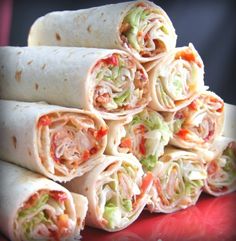 a recipe for blt wraps is shown here