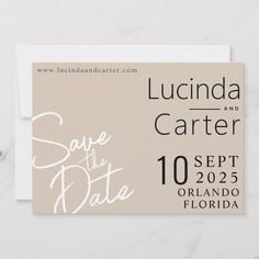 save the date postcard with white ink