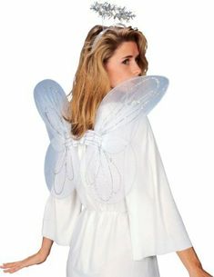 a woman dressed in an angel costume