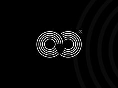 a black and white logo with the letter c on it's center circle design