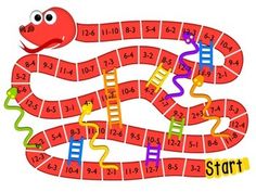 a snake game with numbers and ladders on it