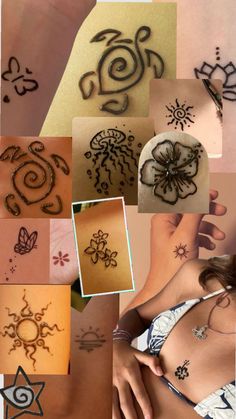 many different tattoos are shown in this collage