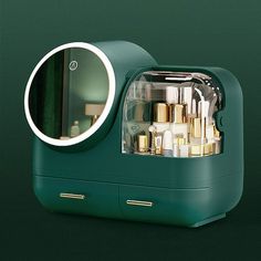 PRODUCT SPECIFICATIONS Name: Makeup Storage Organizer Box with Led Lighted Mirror Color: White; Pink; Green Material: PS Product Dimensions: 31*37.5*22cm / 12.2*14.8*8.7inch Product Weight: 1.79kg Package Included: 1* Makeup Storage Organizer Box Size: 12.2" x 14.8" x 8.7". Places To Draw, Makeup Organizer With Mirror, Makeup Storage Organizer, Makeup Storage Organization, Light Mirror, Makeup Storage Box, Cosmetics Storage, Led Makeup Mirror, Lighted Mirror