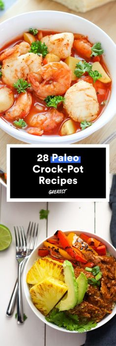 Satisfy your caveman cravings with these dairy-free, grain-free dishes. #paleo #crockpot #recipes http://greatist.com/eat/paleo-crock-pot-recipes Whole 30 Shrimp, Paleo Crock Pot Recipes, Paleo Crock Pot, Paleo Crockpot Recipes, Muffins Paleo, Paleo Slow Cooker, Weight Watcher Desserts, Crock Pot Recipe, Paleo Crockpot