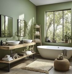 Vous recherchez des idées pour une salle de bain vert olive ? Découvrez nos meilleures idées, conseils et tendances dans notre article ! #scandinavianbathroomideas Japandi Style Interior Design, Master Bath And Closet, Italian Bathroom, Farmhouse Vibes, Decorate Home, Natural Bathroom, Scandinavian Bathroom, Bad Inspiration