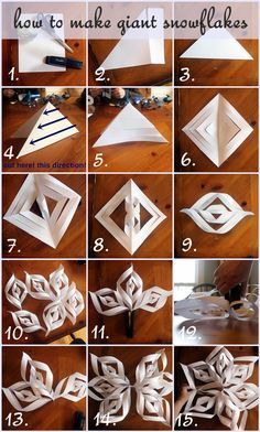 how to make giant snowflakes out of paper