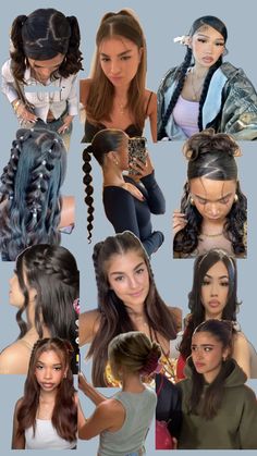 Hair Styles For Cheerleaders, Hair Styles For Latinas, Easy And Cute Hairstyles For School, Hair Styles 2000s, Baddie Hairstyles Latina, Cheerleader Hair, Quick Curly Hairstyles, Hairstyle Braid