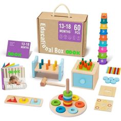 the wooden toys are packed with different items to make it easier for children to play