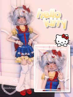 Follow her cuz this is so STINKING CUTEE<3 Hello Kitty Fit, Outfit Themes, Hello Kitty Outfit, Kitty Outfit, Sanrio Cartoon, Cartoon Mascot, Bratz Inspired Outfits