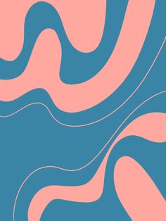 an abstract blue and pink background with wavy lines