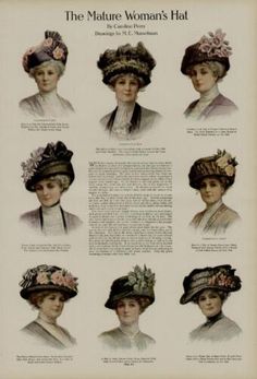 Edwardian Hat, Tea Hats, 1910s Fashion, Victorian Hats, Jeanne Lanvin, Tea Party Hats, Retro Mode, Outfit Trends, Women's Hats