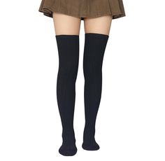 PRICES MAY VARY. Material:80% Cotton, 12% Spandex & 8% Nylon, Extra Long, Real Thigh High, Opaque, Warm, Great Fall/ Winter Thigh High Socks Size:the length of socks from Heel to Top is about 70cm/27", super stretchy, These socks are perfectly over the knee for women who's height is 5.1ft-5.9ft Our thigh high socks are thick, warm, comfortable Perfect for most athletic activities and everyday wear. Could be used as thigh high stockings, over calf socks and knee socks. Good accessory to pair with Stretch Over-the-knee Hosiery For Fall, Stretch Socks For School In Winter, Casual Stretch Stockings For School, Thigh High Winter School Legwear, Winter Leg Warmers For School, Fall Knee-high Stretch Hosiery, Fall Knee-high Stretch Stockings, Stretch Knee-high School Stockings, Casual Tight Knee-high Hosiery