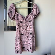 Like Brand New, Worn Once. Realisation Par Xxs Newspaper Mini Dress. Newspaper Dress, Realisation Par, Fit N Flare Dress, Fit & Flare, Trending Accessories, Flare Dress, Jean Coat, Trending Shoes, Newspaper