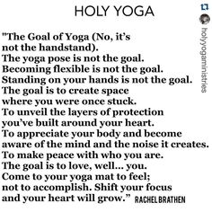 a poem written in black and white with the words yoga