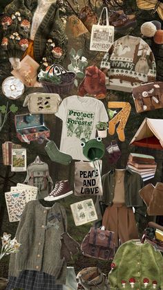 Adventure Core Aesthetic, Goblin Core Aesthetic Outfits, Goblin Core Aesthetic Posters, Goblincore Converse, Grunge Core Aesthetic, Forestcore Outfit, Sweaters Goblincore, Goblincore Sweater Aesthetic, Goblincore Collage