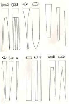 the diagram shows different types of scissors and other tools that are used to make them